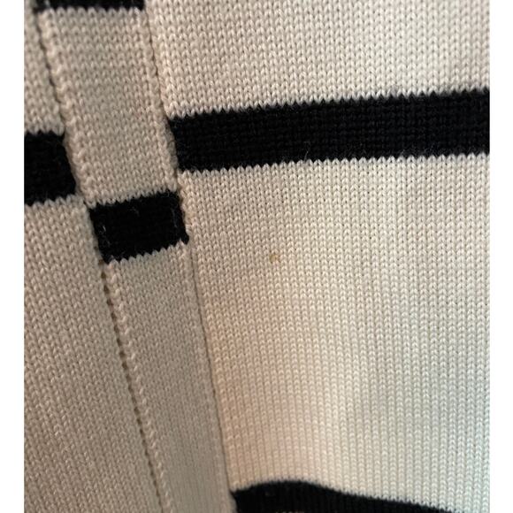 RARE ESCADA Vintage 1980s/90s signature nautical B&W wool sweater size 36 - Picture 3 of 7